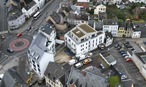 Bauprojekt Burgpalais Mayen in Mayen aus der Luft 